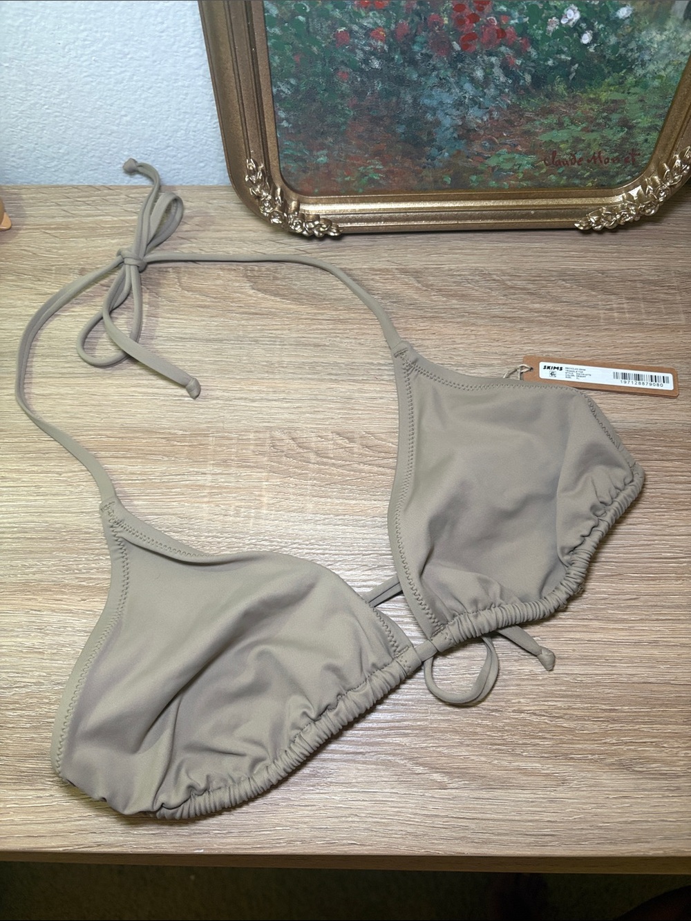 NWT SKIMS Triangle Bikini Top - Desert